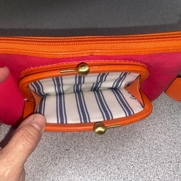 CCA-Coach Vintage Bonnie Cashin-Carry Kisslock Wristlet EUC - Picture 4 of 14